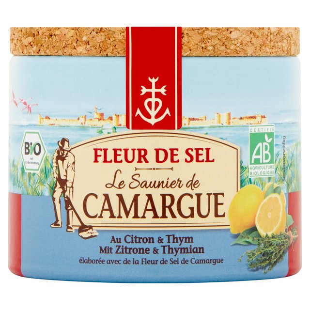 Saunier de Camargue Lemon & Thyme Fleur De Sel Sea Salt 125g