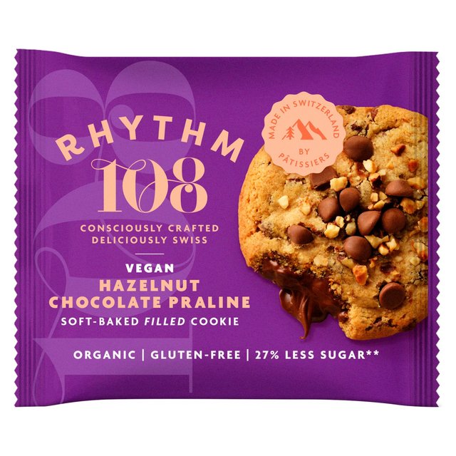 Rhythm 108 Swiss Vegan Hazelnut Chocolate Praline Soft-Baked Filled Cookie 50g