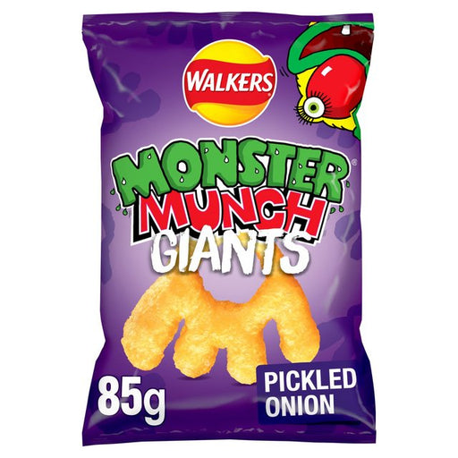 Walkers Monster Munch Giants Pickled Onion Sharing Bag Snacks 85g