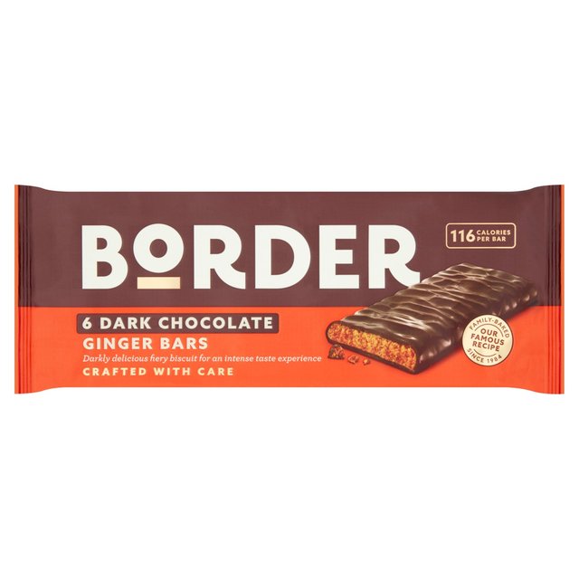 Border Biscuits Dark Chocolate Ginger Bars 144g