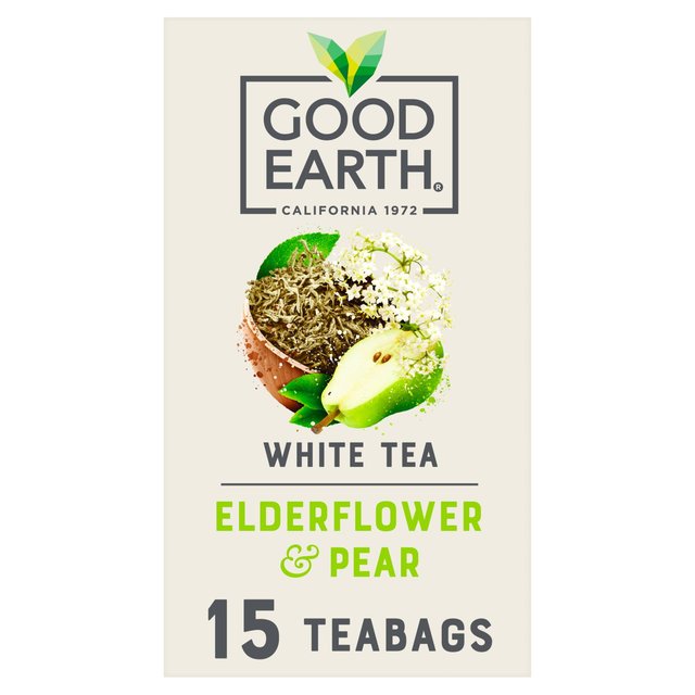 Good Earth Teabags White Tea Elderflower and Pear 15 per pack