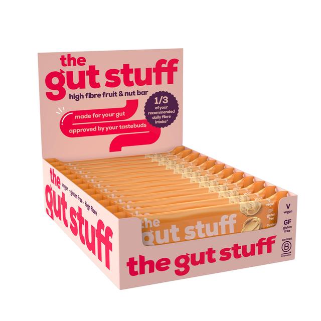 The Gut Stuff Peanut Butter Fruit & Nut High Fibre Box of Bars 12 x 35g