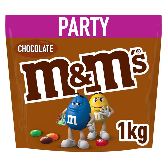 M&M's Milk Chocolate Party Mix Bulk Snack Bag 1kg