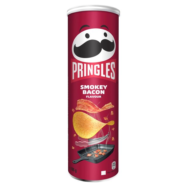 Pringles Smokey Bacon Flavour Sharing Crisps 185g