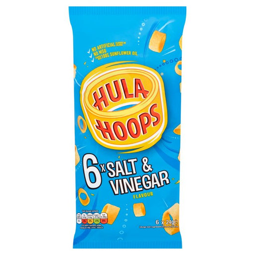 Hula Hoops Salt & Vinegar Multipack Crisps 6 per pack