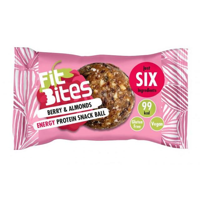 FitBites Berries + Almonds Energy Protein Snack Ball 30g