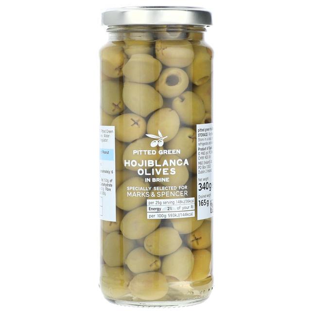 M&S Pitted Green Hojiblanca Olives 340g