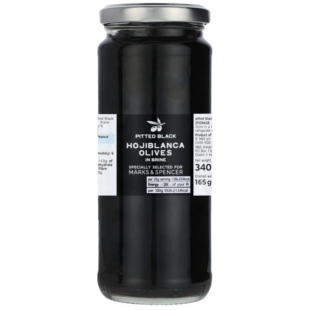 M&S Pitted Black Hojiblanca Olives 340g