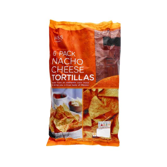 M&S Nacho Cheese Tortilla Chips Multipack 6 per pack