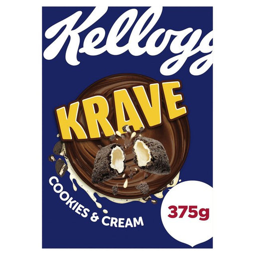 Kellogg's Krave Cookies & Cream Breakfast Cereal 375g