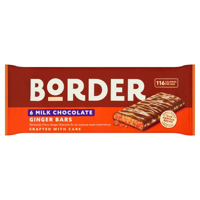 Border Biscuits Milk Chocolate Ginger Bars 144g