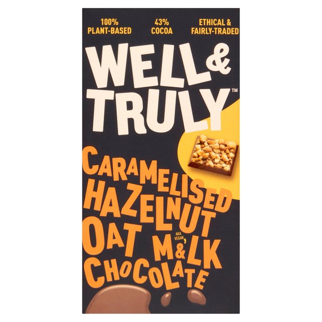 Well&Truly Oat Milk Chocolate Caramelised Hazelnut 90g