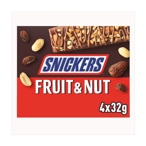 Snickers Triple Treat Fruit & Nut Milk Chocolate Snack Bars Multipack, 128g