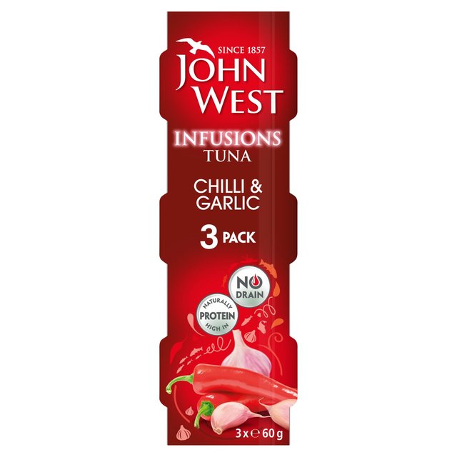 John West Infusions Tuna Chilli & Garlic 3 Pack 3 x 60g