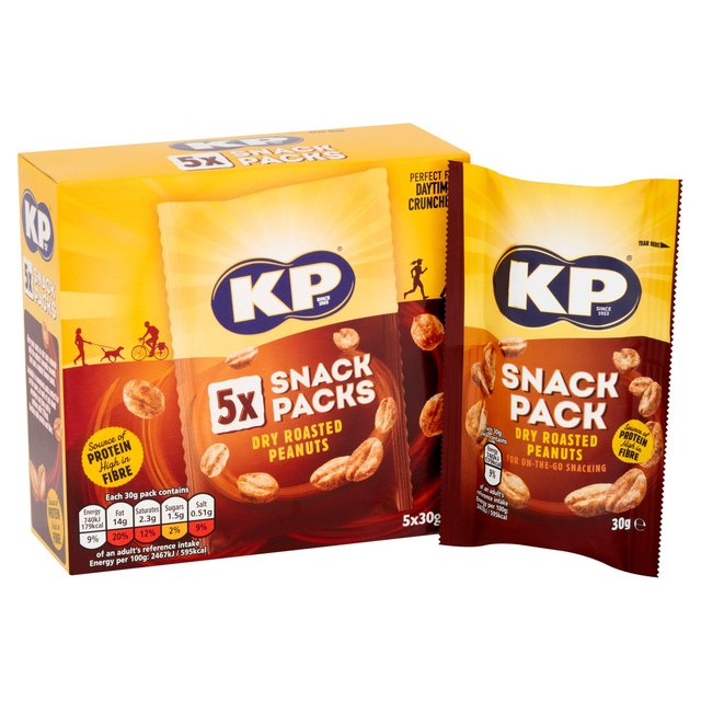 KP Dry Roasted Peanuts Multipack 5 x 30g