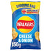 Walkers Cheese & Onion Sharing Bag Crisps 150g