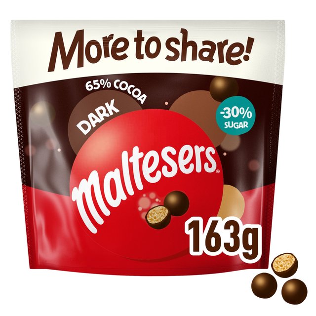 Maltesers Dark Chocolate More To Share Pouch Bag 163g