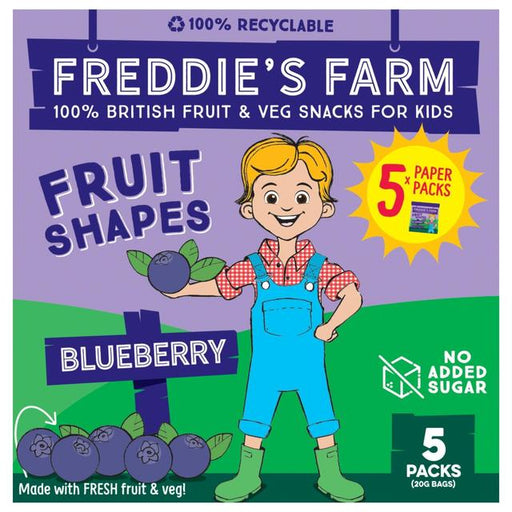 Freddie's Farm Fruit Shapes Multipack Blueberry 100g