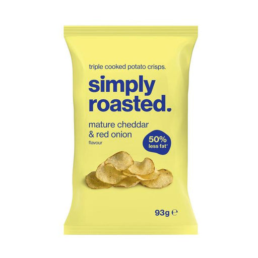 Simply Roasted Mature Cheddar & Red Onion Crisps 93g