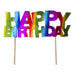 Rainbow Happy Birthday Foil Cake Topper N/A