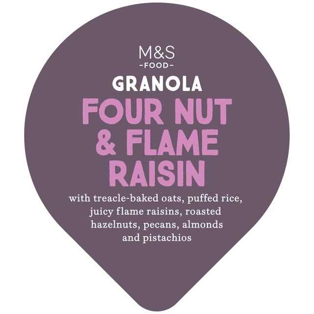 M&S 4 Nut & Flame Raisin Granola Pot 70g