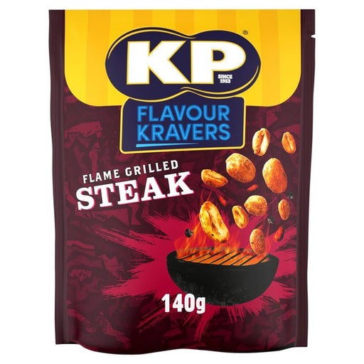 KP Nuts Flavour Kravers Flame Grilled Steak Peanuts 140g