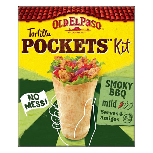 Old El Paso Mexican Smoky BBQ Tortilla Pockets Kit 380g