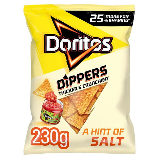 Doritos Dippers Hint of Salt Tortilla Chips Sharing Bag Crisps 230g