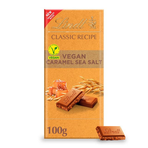 Lindt Classic Recipe Vegan Salted Caramel Chocolate Bar 100g