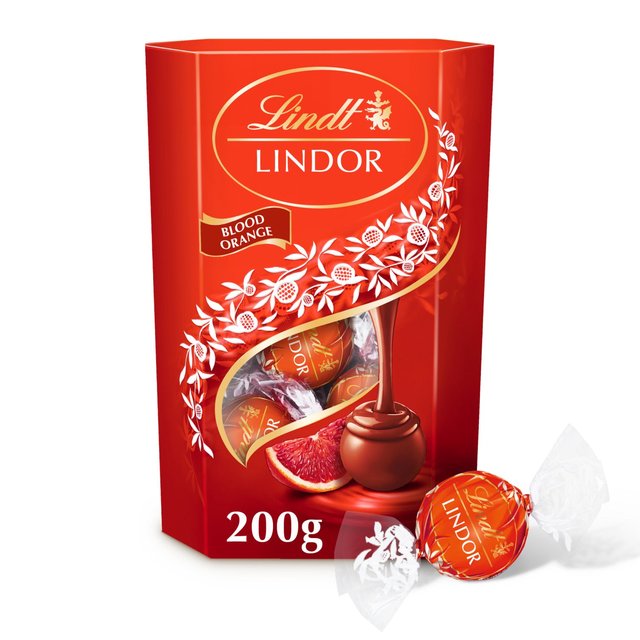 Lindt LINDOR Blood Orange Truffles Box 200g