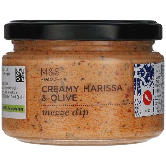 M&S Creamy Harissa & Olive Mezze Dip 250g