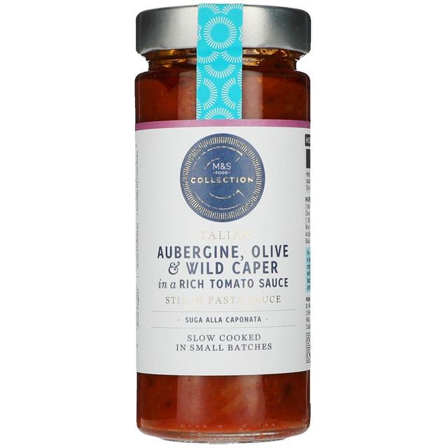 M&S Collection Aubergine Olive & Wild Caper Tomato Sauce 280g