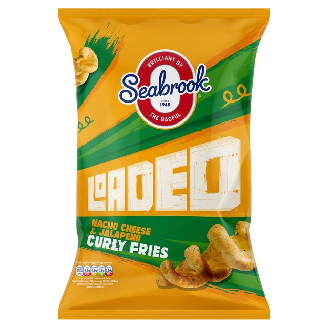 Seabrook Loaded Curly Fries Nacho Cheese & Jalapeno 100g