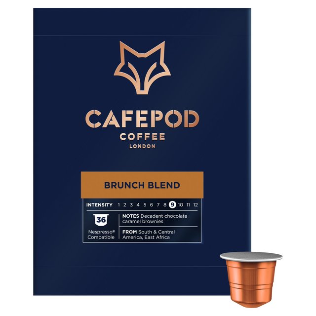 CafePod Brunch Blend Nespresso Compatible Aluminium Coffee Pods 36 per pack