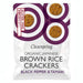 Clearspring Organic Japanese Brown Rice Crackers - Black Pepper & Tamari 40g