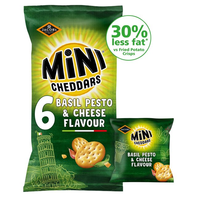 Mini Cheddars Nibblies Cheese & Pesto Multipack Snacks 6 x 17g