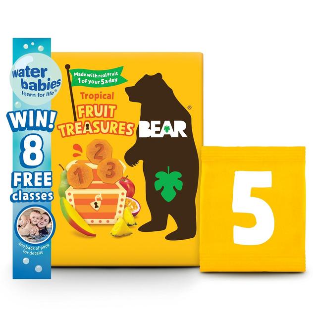 Bear Treasures Kids Snack 3+ Years Tropical Flavour 5 x 20g