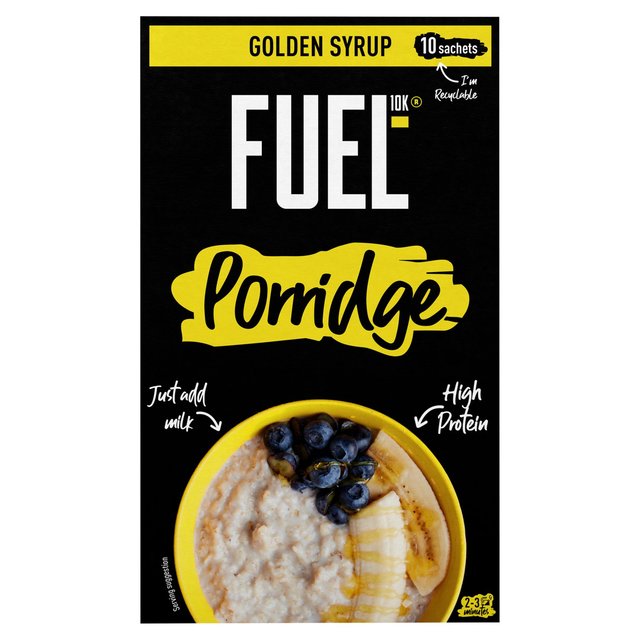 FUEL10K Porridge Sachets Golden Syrup 10 x 36g