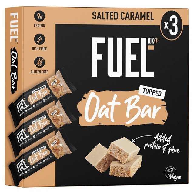 FUEL10K Salted Caramel Oat Bar Multipack 3 x 45g