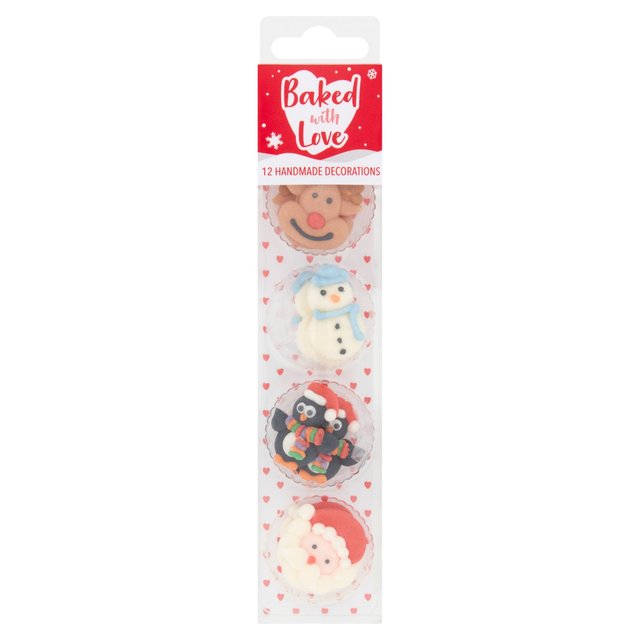 Baked With Love Christmas Friends Decorations 12 per pack