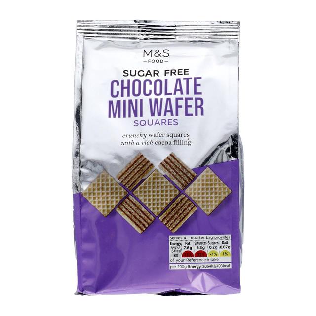 M&S Sugar Free Chocolate Wafer Squares 125g