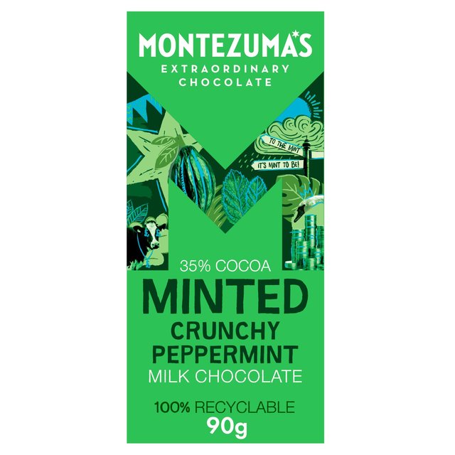 Montezuma's Minted Peppermint Milk Chocolate Bar 90g