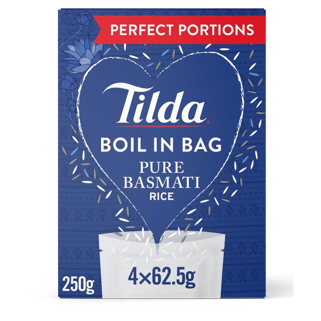 Tilda Boil in the Bag Pure Basmati Rice 4 x 62.5g