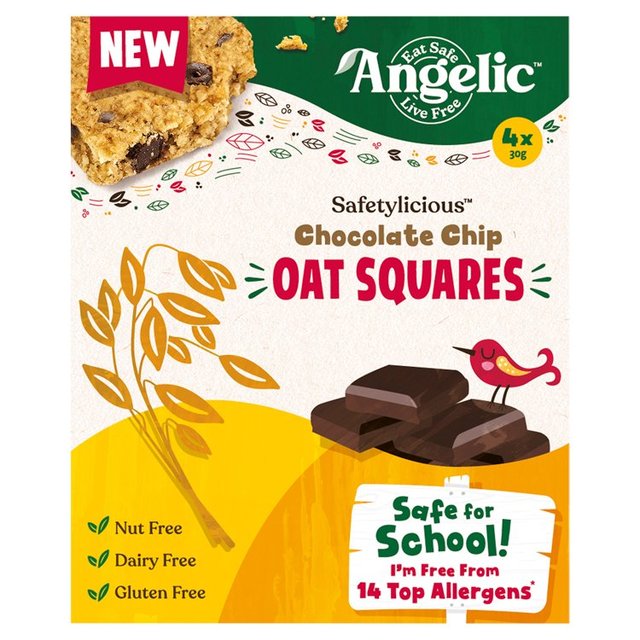 Angelic Free From Chocolate Chip Oat Squares 120g