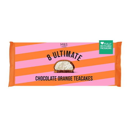 M&S 8 Ultimate Chocolate Orange Teacakes 240g