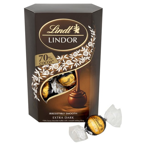 Lindt LINDOR 70% Dark Chocolate Truffles Box 200g