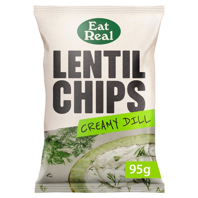 Eat Real Lentil Chips Creamy Dill Sharing 95g