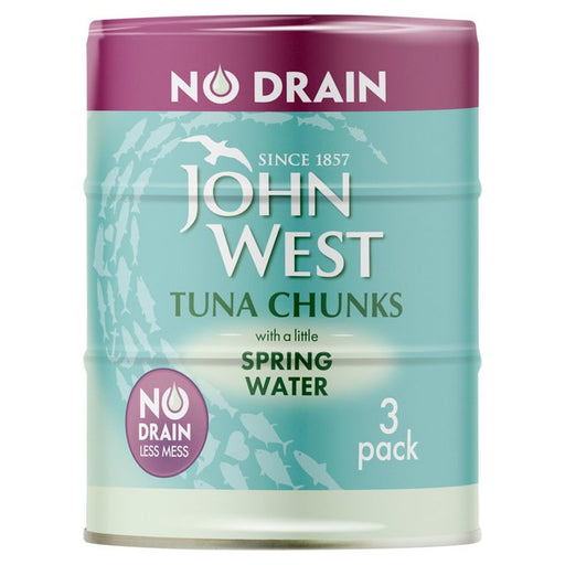 John West Tuna Chunks No Drain with a little Springwater 3 x 100g