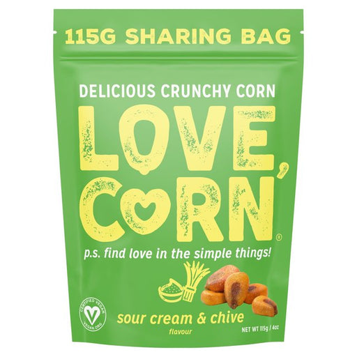 LOVE CORN Sour Cream & Chive Crunchy Corn 115g