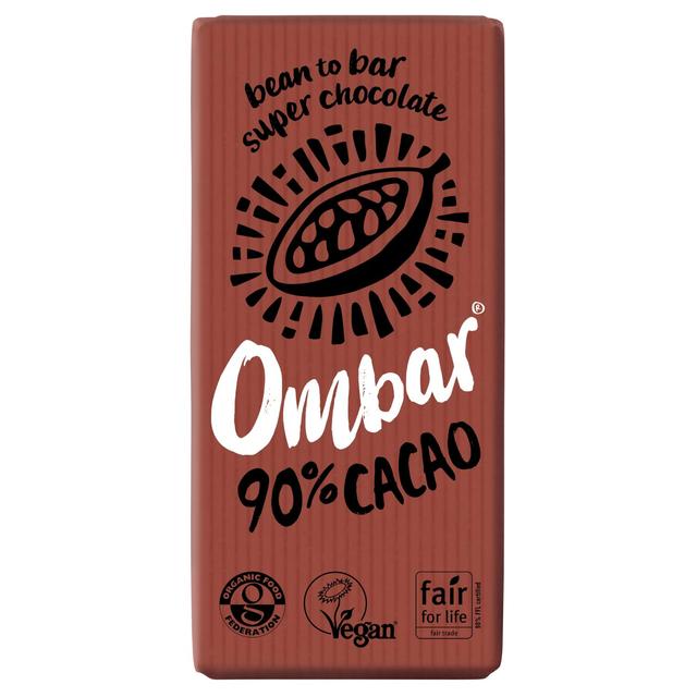 Ombar 90% Cacao Organic Vegan Fair Trade Dark Chocolate 70g